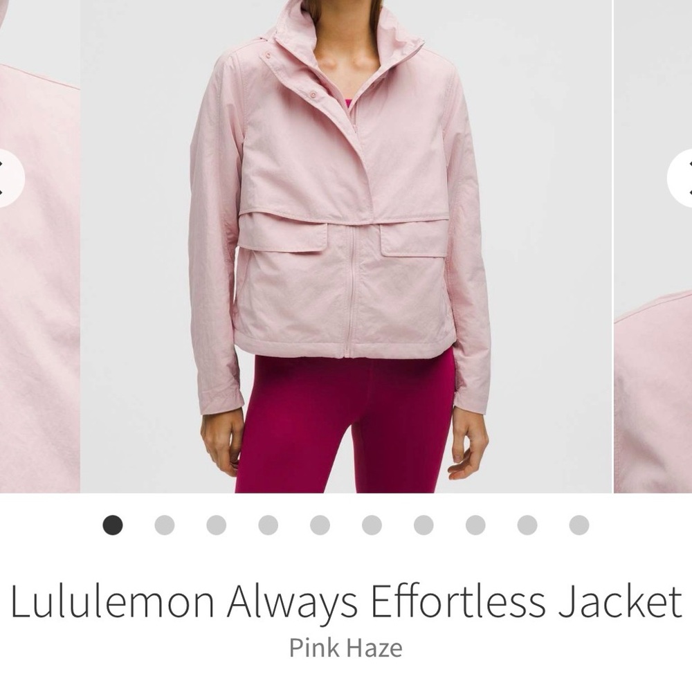 lululemon athletica always effortless jacket Pink Haze size 6 NWT